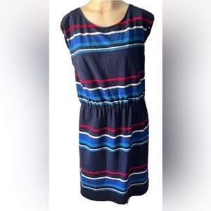 Tommy Hilfiger Dress Womens Size M Sleeveless Red White Stripes